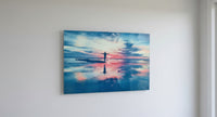 Memory Glass — beach-sunset, flush wall-mount